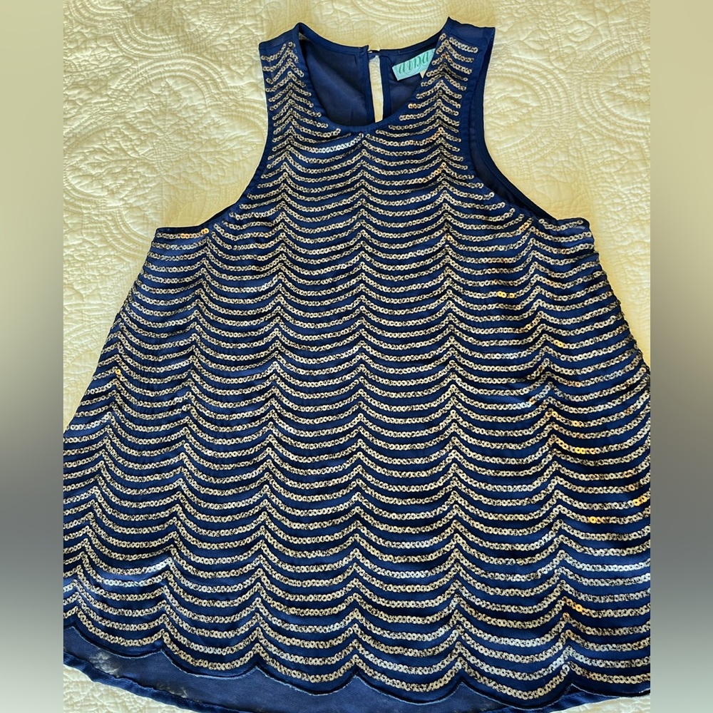 Scallop Sequin Top